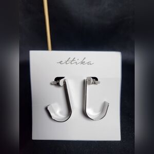 Ettika silver j-hook earrings